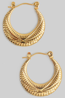 Stainless Steel Diamond Cut Hoops