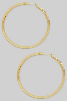 Large Edge Hoop Earrings