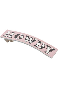 Cow Print Howdy Hair Clip
