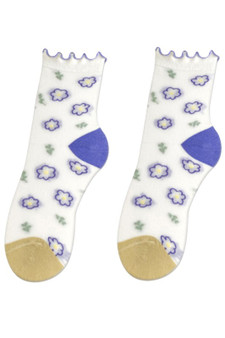 Flower Nylon Ankle Socks