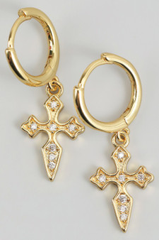 Dainty Pointed Cross Huggies