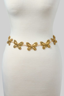 Ornate Butterfly Link Chain Belt