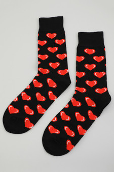 Heart Print Ankle Socks