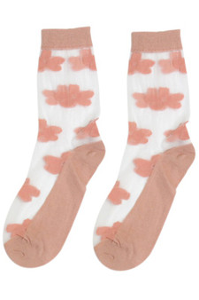 Floral Nylon Lace Ankle Socks