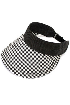 Woven Houndstooth Pattern Visor
