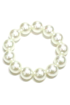 Wide Pearl Beaded Hair Tie
