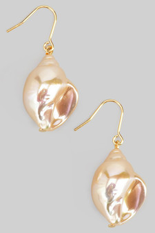 Opalescent Shell Drop Earrings