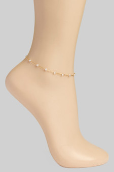 Dainty Pearl Chain Anklet