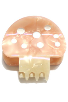 Mini Marbled Acrylic Mushroom Hair Clip