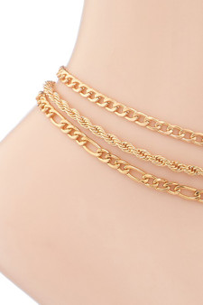 Layered Chain Anklet