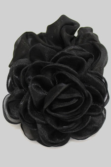Sheer Flower Scrunchie