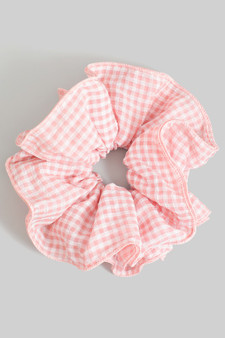 Oversized Gingham Hair Scrunchie