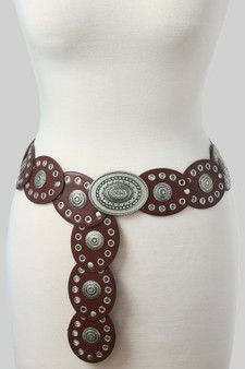 Squash Blossom Foldable Pu Leather Belt