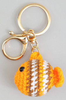 Cute Crochet Fish Bag Charm Keychain