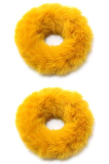 Double Fur Scrunchie Set
