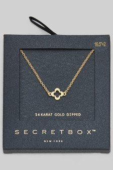 Gold Or Silver Dipped Clover Pendant Necklace