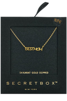 Gold Or Sterling Silver Dipped Best Mom Necklace. 