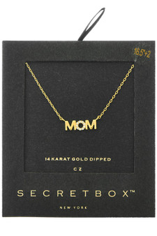 Gold Or Sterling Silver Dipped  Mom Necklace. 