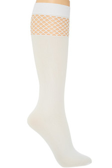 Fishnet And Sheer Stocking Socks