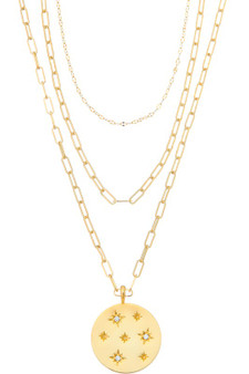 Gold Plated Layered Necklace.
