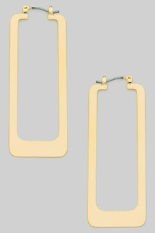 Lightweight Rectangle Cutout Drop Earrings