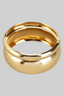 Two Piece Metal Bangle Set
