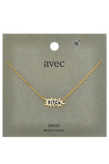 Comic Bitch Pendant Necklace