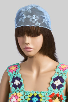 Lace Floral Head Wrap Or Shoulder Scarf