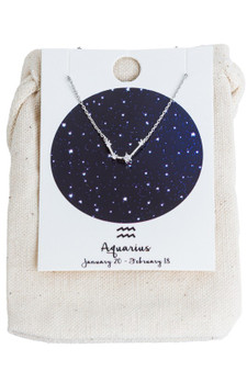 Dainty Horoscope Constellation Pendant Necklace - #IN8053RH