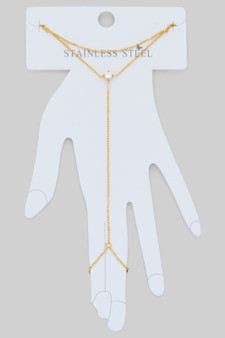 Stainless Steel Single Cz Hand Chain