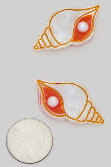 Two Piece Mini Marbled Shell Hair Clip Set