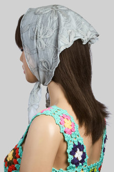 Triangular Embroidered Bow Head Or Shoulder Scarf