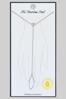 Stainless Steel Heart Charm Hand Chain