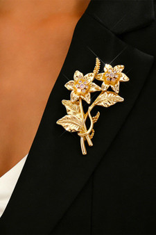 Floral Bouquet Brooch Pin