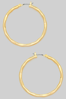 Hammered Essential Hinge Hoops