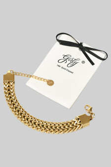 18K Gold Dipped Double Stack Chain Bracelet