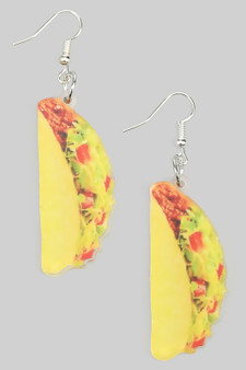 Acrylic Taco Drop Earrings