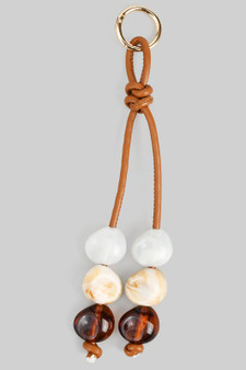 Acrylic Resin Stone Bag Charm Keychain