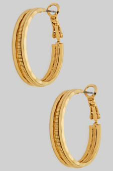 One Inch Coil Stack Brass Hoops