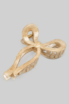 Marbled Acrylic Bow Hair Clip