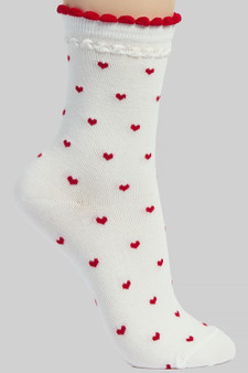 Heart Pattern Ankle Socks