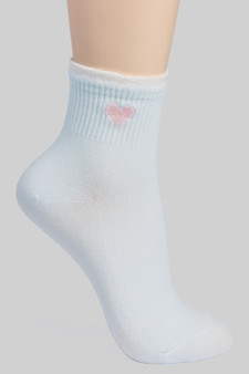 Frilly Opening Heart Ankle Socks