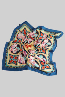 Silky Multi Color Floral Print Scarf