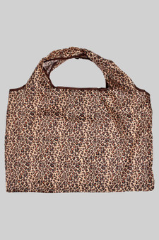 Collapsible Nylon Leopard Print Shopping Bag