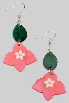 Tiered Acrylic Flower Drop Earrings