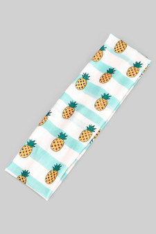 Pineapple Stripe Print Stretch Headband