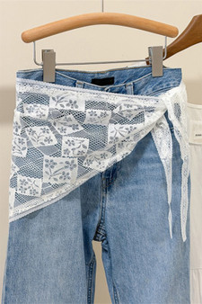Lace Floral Hip Scarf Or Shoulder Scarf