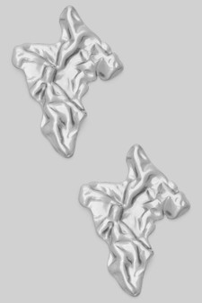 Stainless Steel Textured Post Earrings