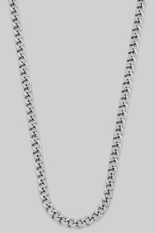 Stainless Steel Quarter Inch Thick Cuban Chain Necklace