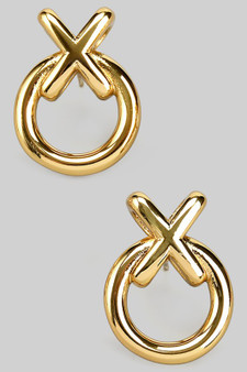 Stainless Steel Xo Post Earrings